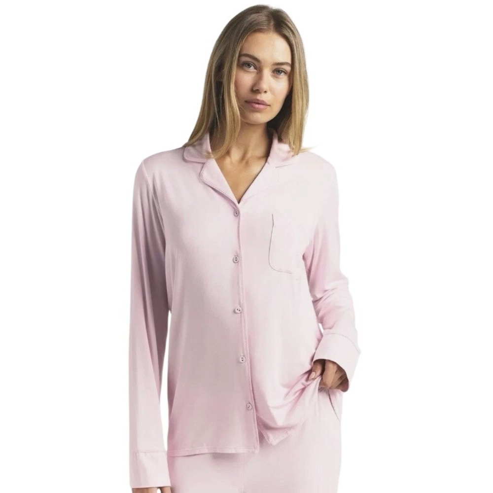 Skims Soft Lounge Top ST-PNS-4086 Soft Pink Long Sleeve Button Down XL